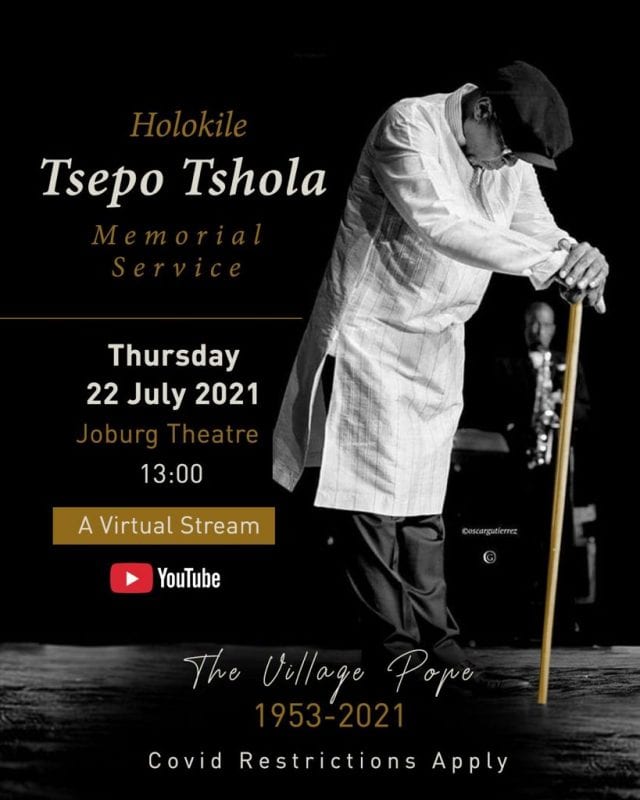 Award-winning Jazz musician, Tsepo Tshola.