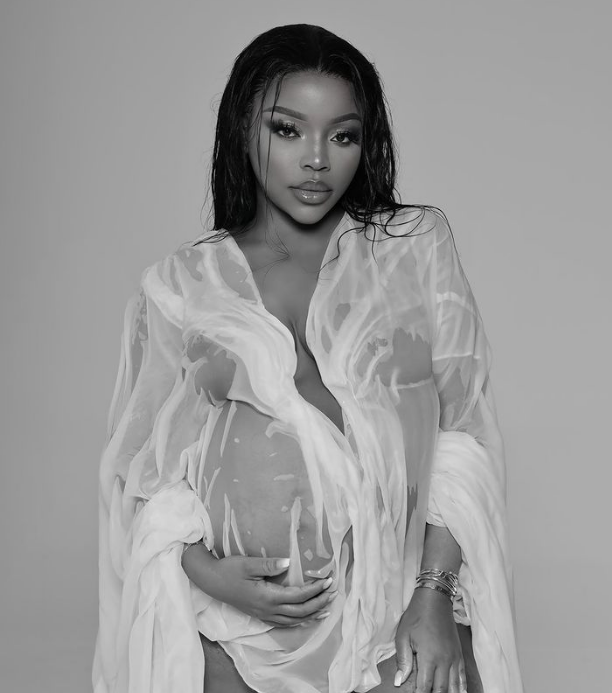 Faith Nketsi welcomes her first child to the world