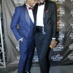 Moshe Ndiki & Phelo Bala during the feather awards. Photo: Tiro Ramatlhatse