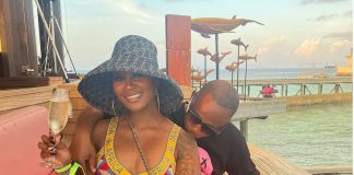 Dj Lamiez Holworthy with husband Kuli Chana in the Maldives. Image: Instagram.