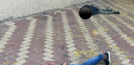 The high profile suspect who was arrested can be seen wearing blue jeans.