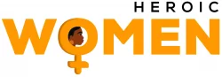 Heroic women logo-mustard SW white
