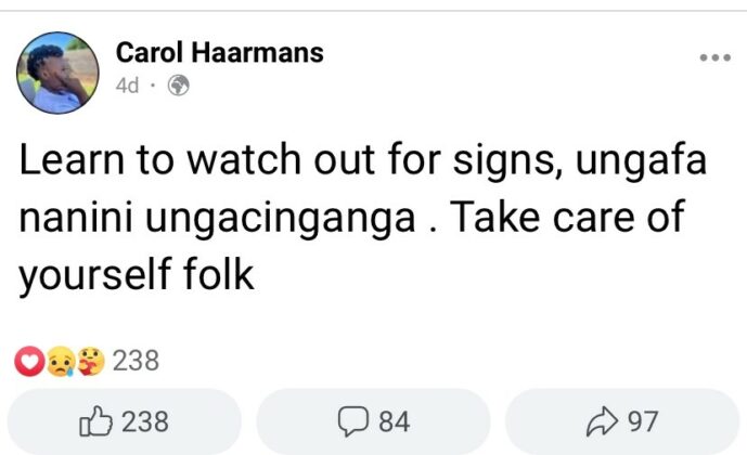 Former Umhlobo Wenene presenter Lulu Haarmans has died
