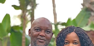 Pitso Mosimane, and his wife Moira Tlhagale