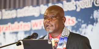Nehawu president, Mike Shingange.