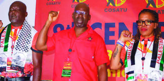 Cosatu president Zingiswa Losi and deputy president Mike Shingange