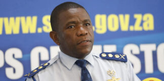 KZN police commissioner Lt-Gen Nhlanhla Mkhwanazi speaking at a media briefing
