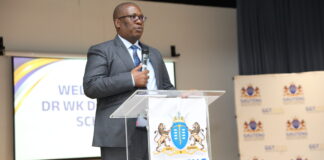 A brighter future for Gauteng as more infrastructure projects delivered Gauteng Premier Panyaza Lesufi addressing guests at an infrastructure launch podium